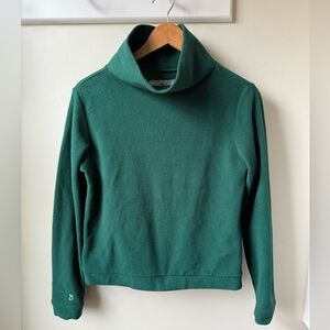 DUDLEY STEPHENS Park Slope Turtleneck Vello‎ Fleece Pullover Green Cozy Soft S